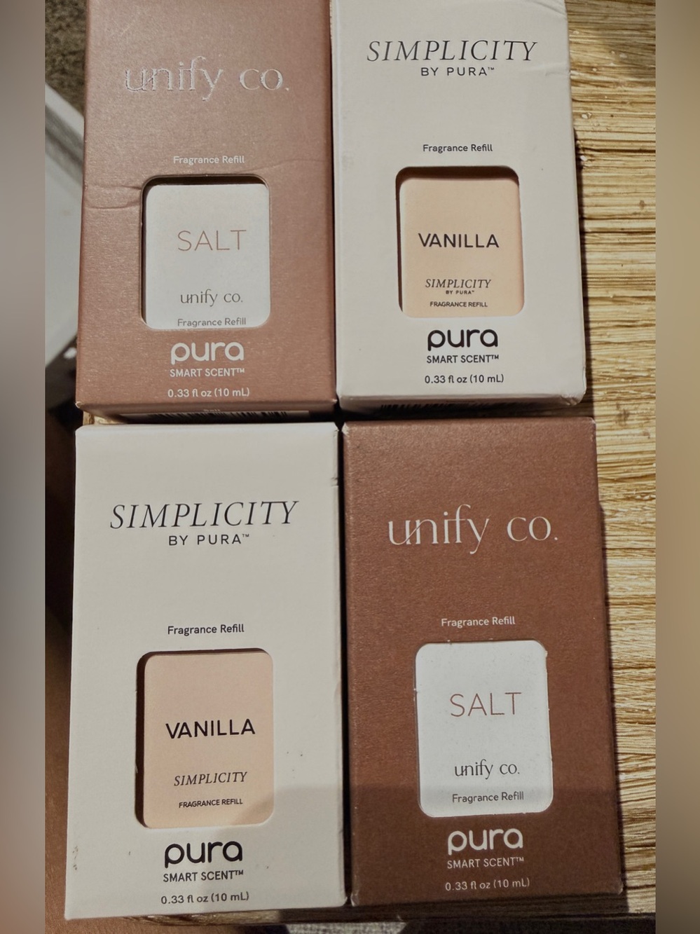 Pura & Unify Co. Fragrance Refill Pack - Vanilla & Salt - Pink/Tan/Brown